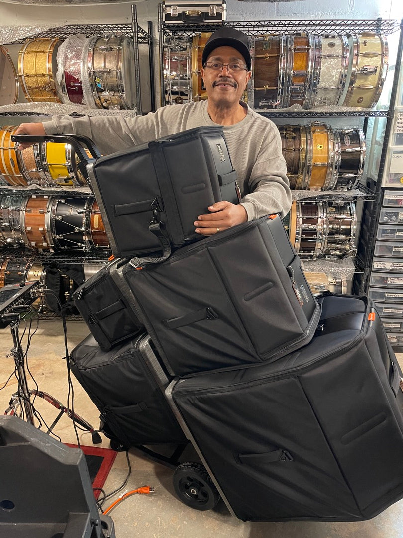 Dennis Chambers Endorses Gruv Gear VELOC Drum Bags & Cart