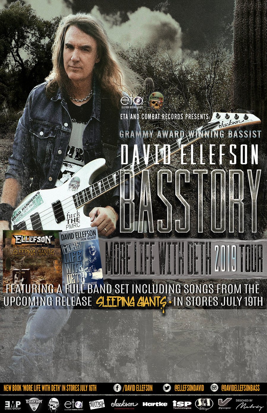 Gruv Gear Artist David Ellefson Presents The 2019 BASSTORY Summer Tour